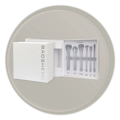 Gift box with a brush set inside