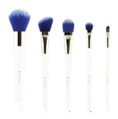 White-tip blue-hair brush set