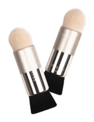 Double-ended sponge and brush