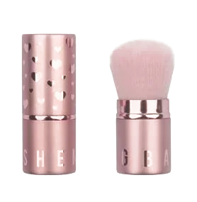 Rose-gold capped kabuki, open and closed